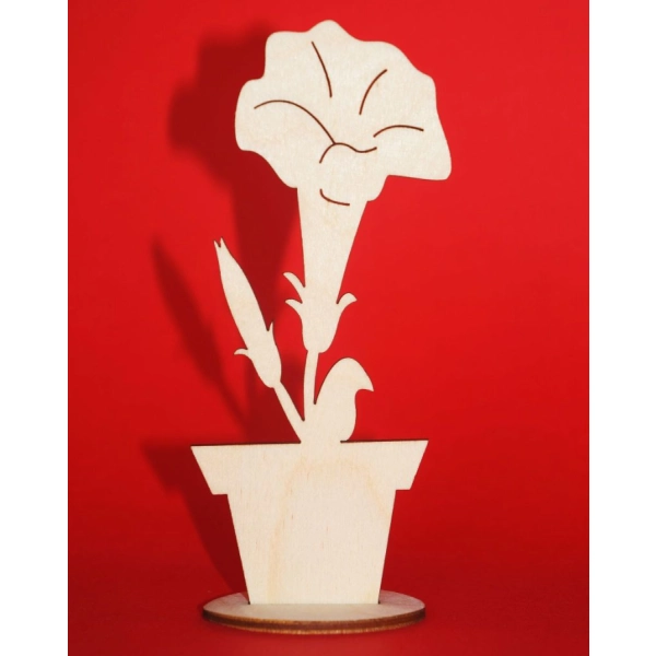 Drewniany Kwiatek w doniczce N9