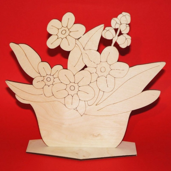 Drewniany Kwiatek DUŻY N1