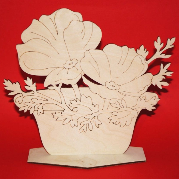 Drewniany Kwiatek DUŻY N2