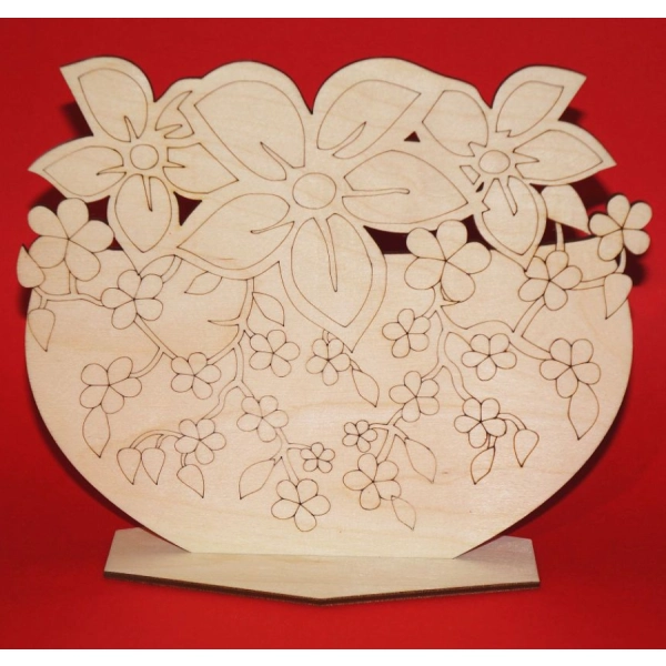 Drewniany Kwiatek DUŻY N6