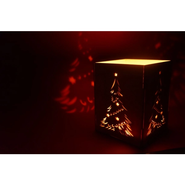 Drewniany Lampion Adwentowy N2