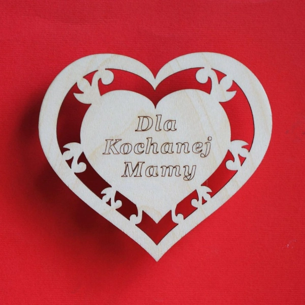 laurka w kształcie serca, serce z napisem, laurka serce