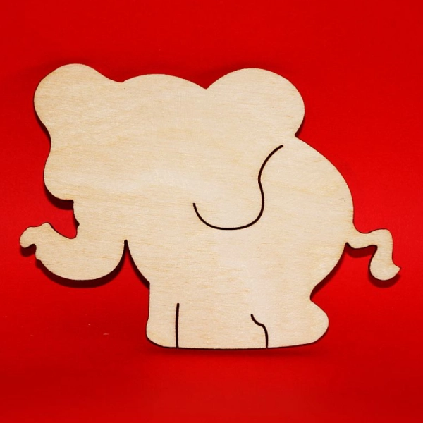 Drewniany magnes SŁOŃ do zdobienia N20