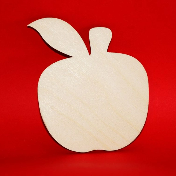 Drewniany magnes JABŁKO do zdobienia N21