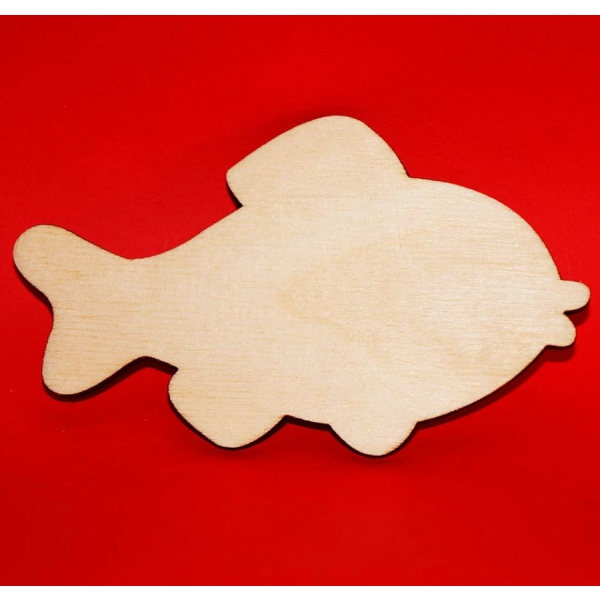 Drewniany magnes RYBA do zdobienia N23