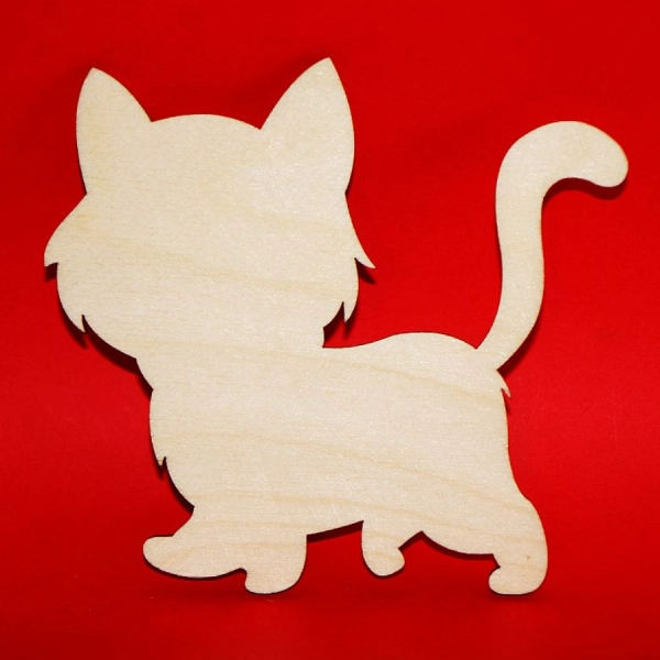 Drewniany magnes KOT do zdobienia N24