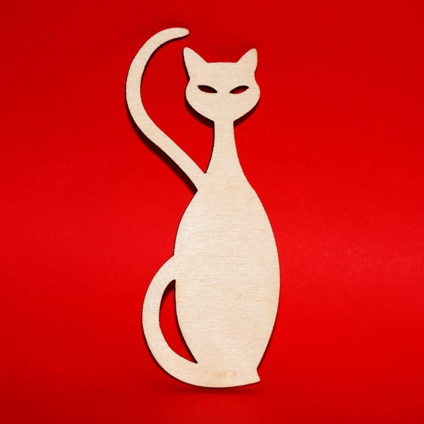 Drewniany magnes KOT do zdobienia N26