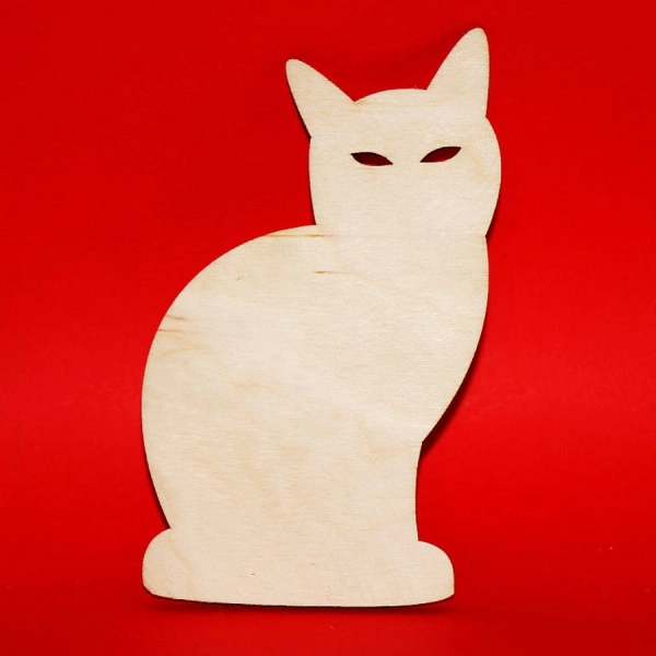 Drewniany magnes KOT do zdobienia N27