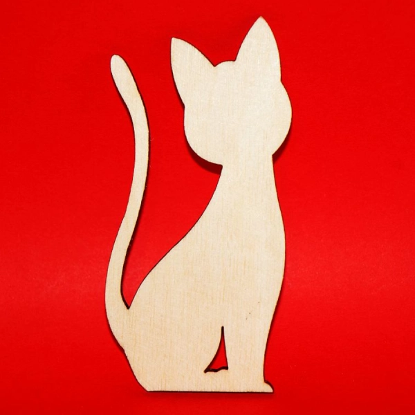 Drewniany magnes KOT do zdobienia N28