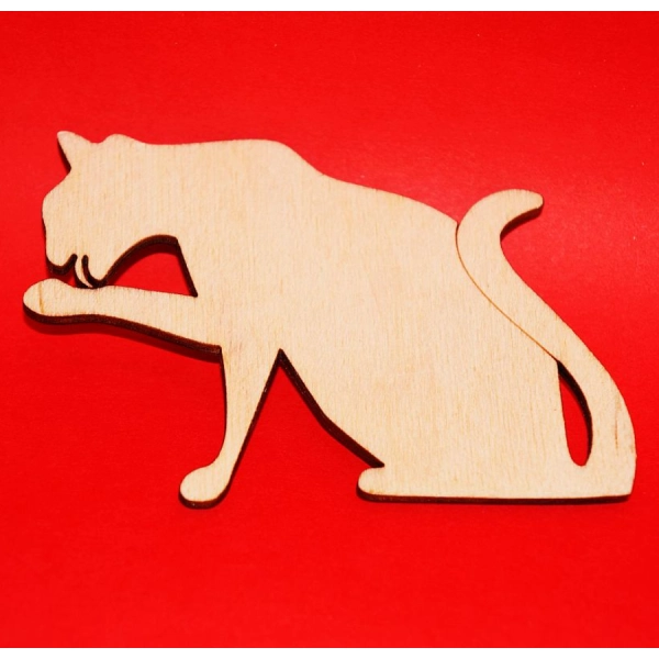 Drewniany magnes KOT do zdobienia N32