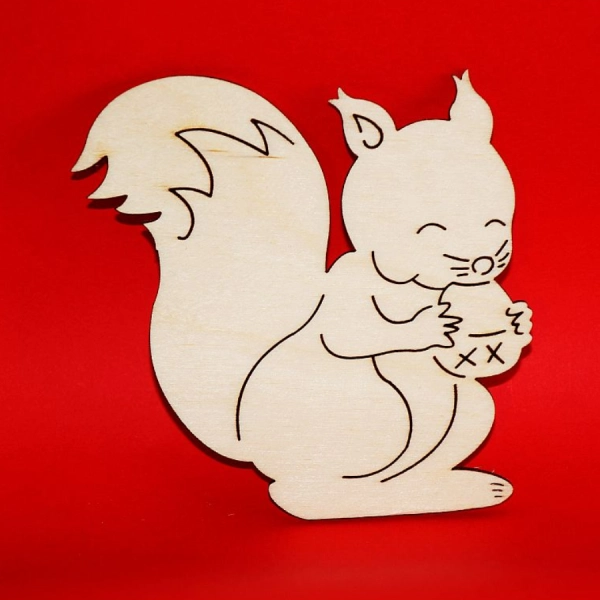 Drewniany magnes WIEWIÓRKA do zdobienia N39