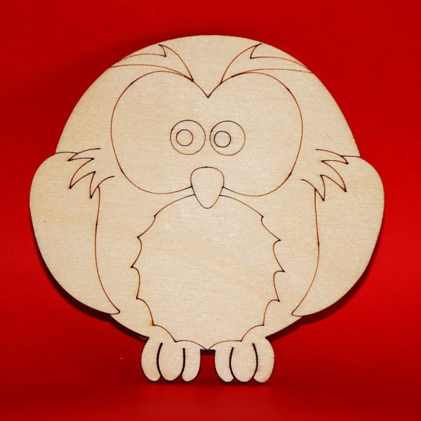 Drewniany magnes SOWA do zdobienia N41