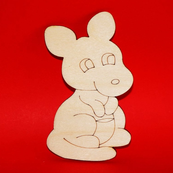 Drewniany magnes KANGUR do zdobienia N43