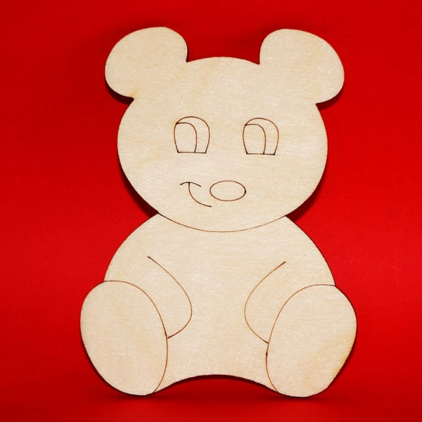 Drewniany magnes MIŚ do zdobienia N45