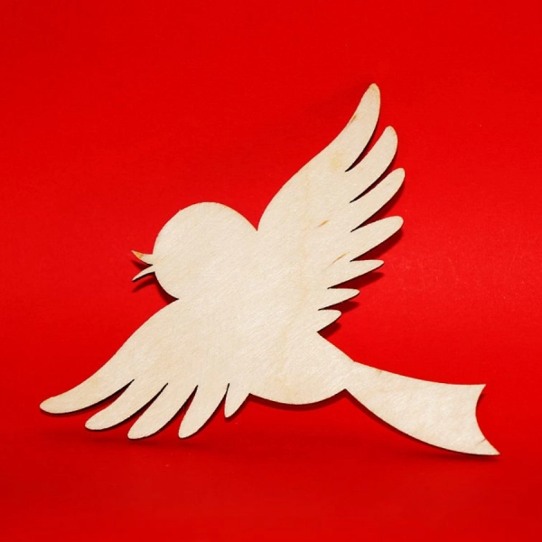 Drewniany magnes PTAK do zdobienia N48