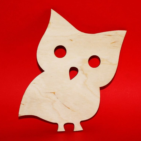 Drewniany magnes SOWA do zdobienia N51