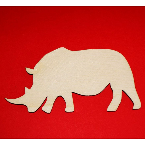 Drewniany magnes NOSOROŻEC do zdobienia N54