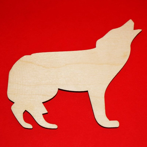 Drewniany magnes WILK do zdobienia N57