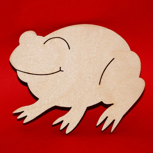 Drewniany magnes ŻABA do zdobienia N58