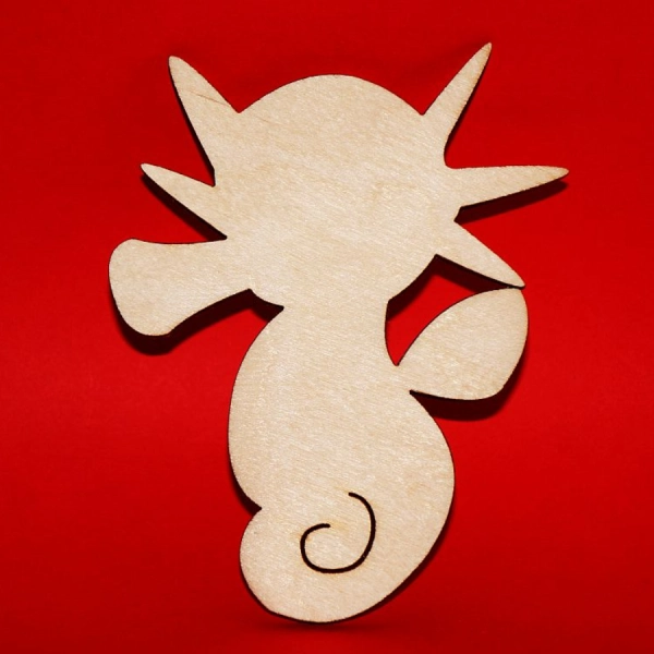 Drewniany magnes KONIK MORSKI do zdobienia N59