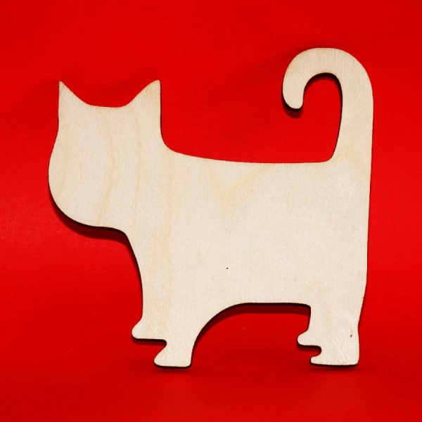 Drewniany magnes KOT do zdobienia N63