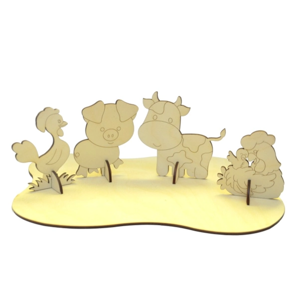 Drewniana farma zestaw do zdobienia