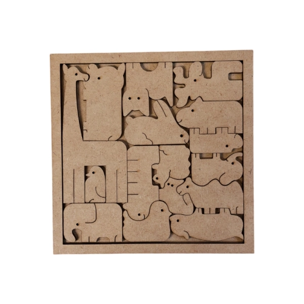 Drewniane puzzle zwierzątka