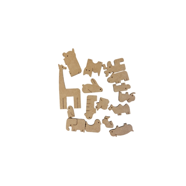 Drewniane puzzle zwierzątka