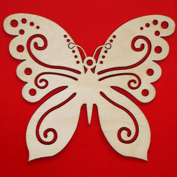 Drewniany Motyl Ażurowy N1 do zdobienia