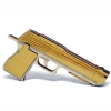 pistolet na gumki, drewniany pistolet na gumki, drewniany pistolet zabawka