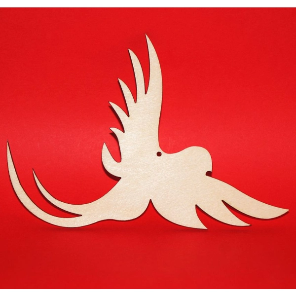 Drewniana zawieszka "Ptak N2" do zdobienia