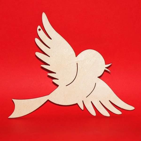 Drewniana zawieszka "Ptak N4" do zdobienia