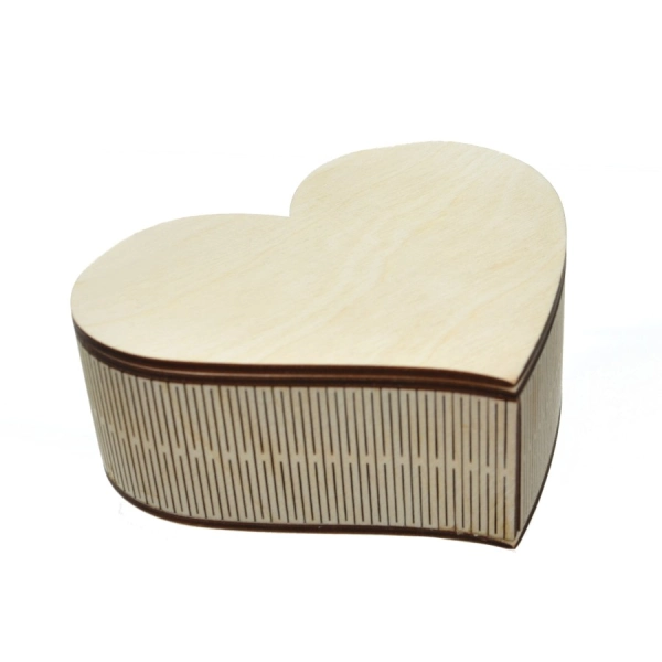 Pudełko serce, Drewniana szkatułka w kształcie serca, pudełko w kształcie serca, pudełko na prezent