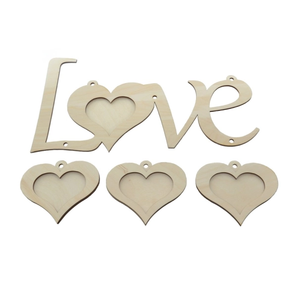 Drewniana ramka na zdjęcie "LOVE"