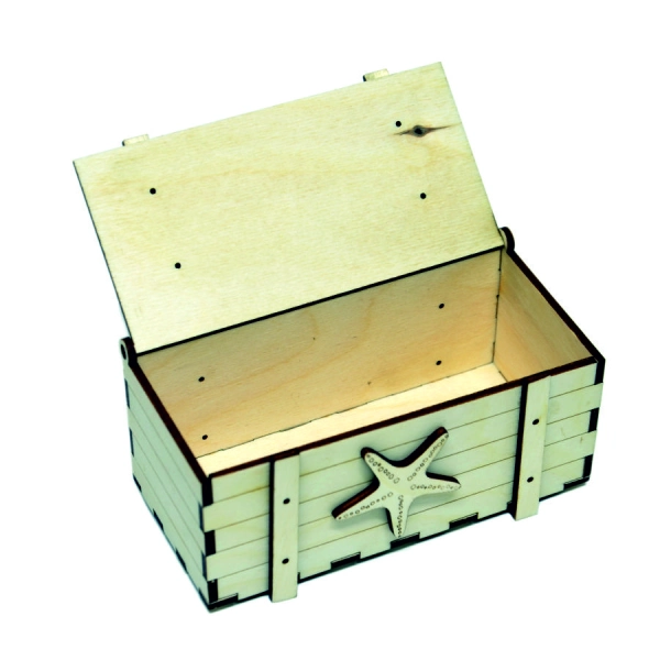drewniana skrzyneczka, mini kuferek morski, pudełko na drobiazgi