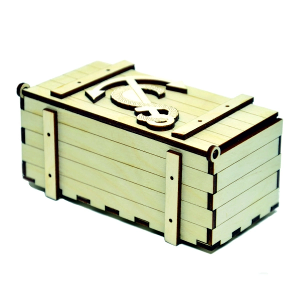 drewniana skrzyneczka, mini kuferek morski, pudełko na drobiazgi