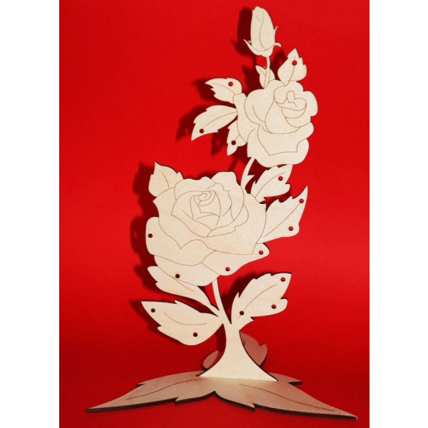 Drewniana "Róża" na biżuterie