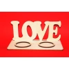 oryginalna ozdoba walentynkowa, Ozdoby walentynkowe, Świecznik na Walentynki w kształcie napisu Love