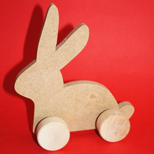 Zabawka na kółkach MDF "Królik"