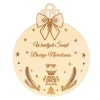 Drewniana bombka z grawerowanym logo