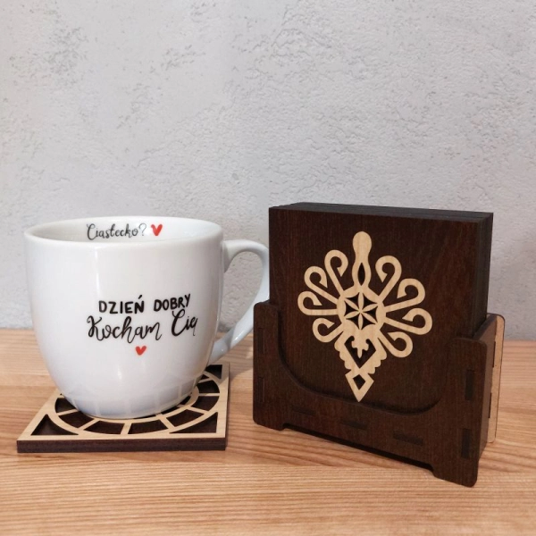 Zestaw 6 podkładek ze stojakiem N17