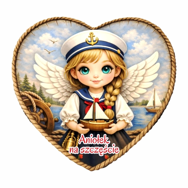 Drewniany Aniołek - marynistyczny N2