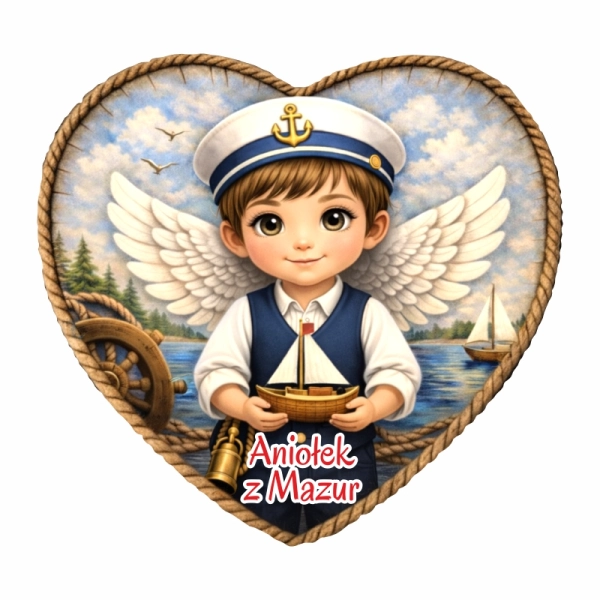 Drewniany Aniołek - marynistyczny N4