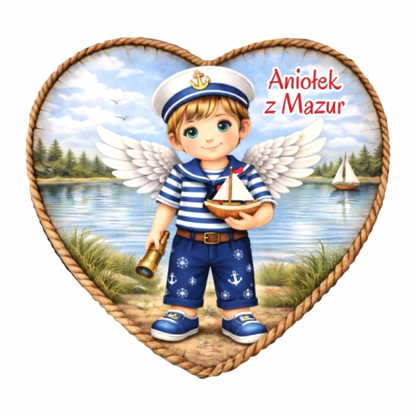Drewniany Aniołek - marynistyczny N5