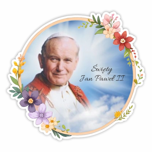 Magnes Jan Paweł II - kwiecisty N1