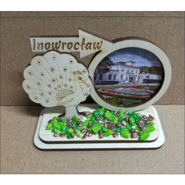 Znak mały z pawiem grawerowanym