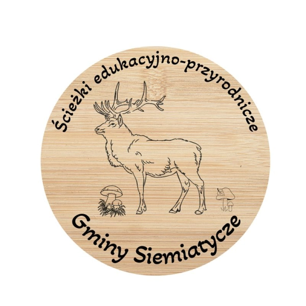 Magnes Koło z jeleniem-grawerowane