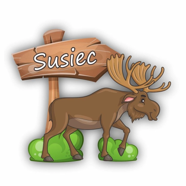 magnes łoś, magnes Białowieża, magnes Biebrza, magnes Hajnówka, łoś magnes, magnesy susiec, magnesy drewniane, pamiątki