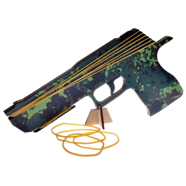 Pistolet na gumki PEŁNE MORO Jednowarstwowy