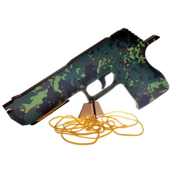 Pistolet na gumki PEŁNE MORO Jednowarstwowy